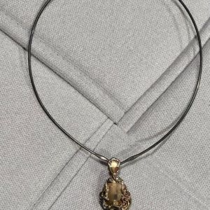 Sterling spoon earrings and choker set